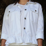One-of-a-Kind Drill White Faralao Jacket